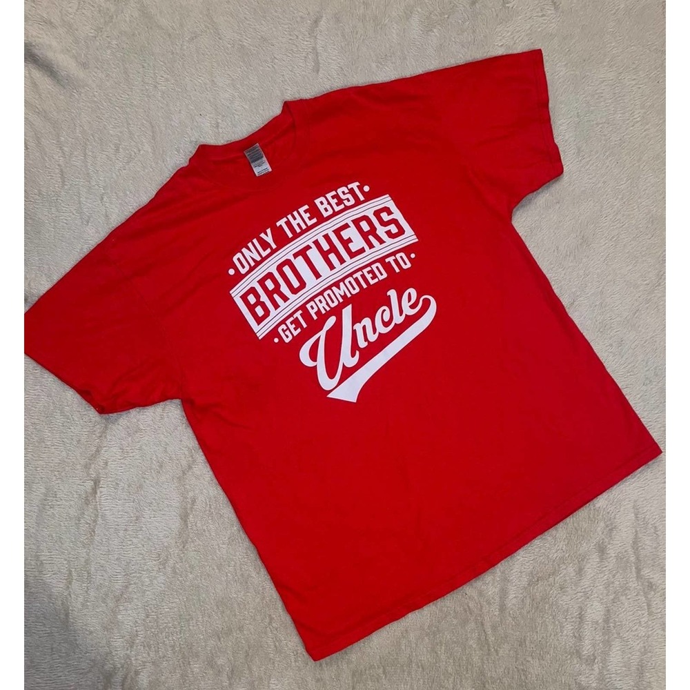 Gildan Mens Red Uncle Short Sleeve‎ Cotton T shirt Size XL